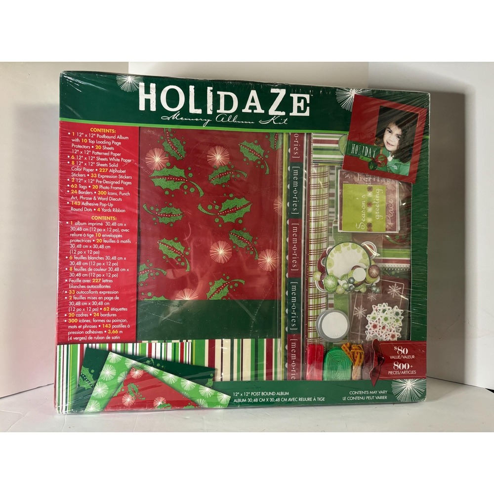 Westrim Crafts Holidaze Memory Album Deluxe 12" x 12" Christmas Scrapbook Kit